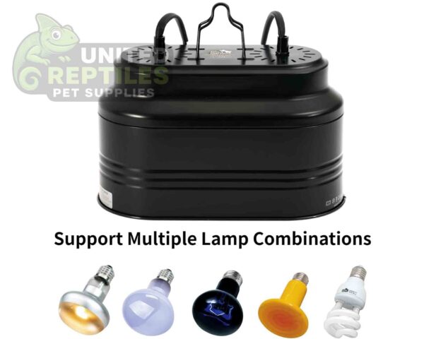 Dual Deep Dome Reptile Lamp Fixture