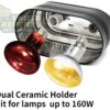 Dual Deep Dome Reptile Lamp Fixture