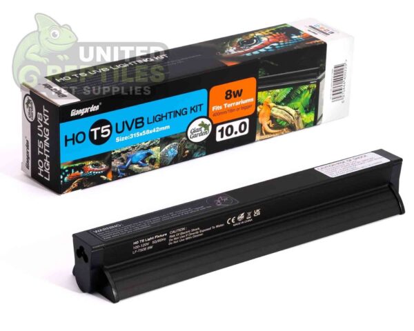 abstract hexagonal shape with lizard inside Giangarden T5 Fixture with 10.0 UVB Lamp