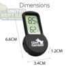 abstract hexagonal shape with lizard inside Giangarden Digital Thermometer/Hygrometer