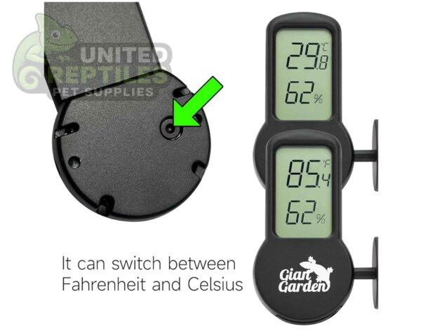 abstract hexagonal shape with lizard inside Giangarden Digital Thermometer/Hygrometer