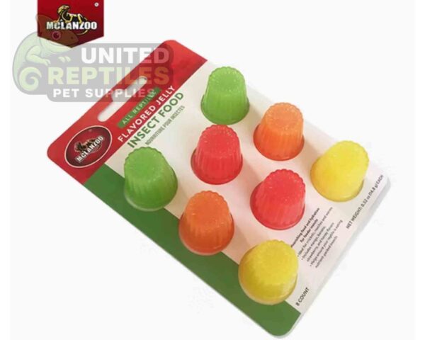 abstract hexagonal shape with lizard inside Mclanzoo Flavored Jelly Insect Food