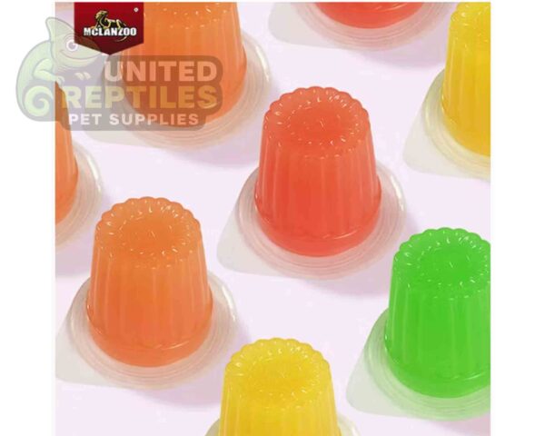 abstract hexagonal shape with lizard inside Mclanzoo Flavored Jelly Insect Food