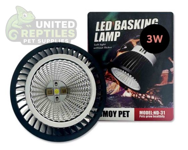 abstract hexagonal shape with lizard inside Nomoy ND-26 10.0 LED 3w UVB lights Black UVB10.0