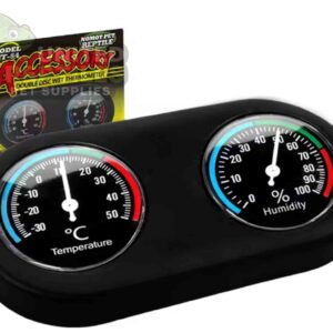 Double dial thermometer and hygrometer