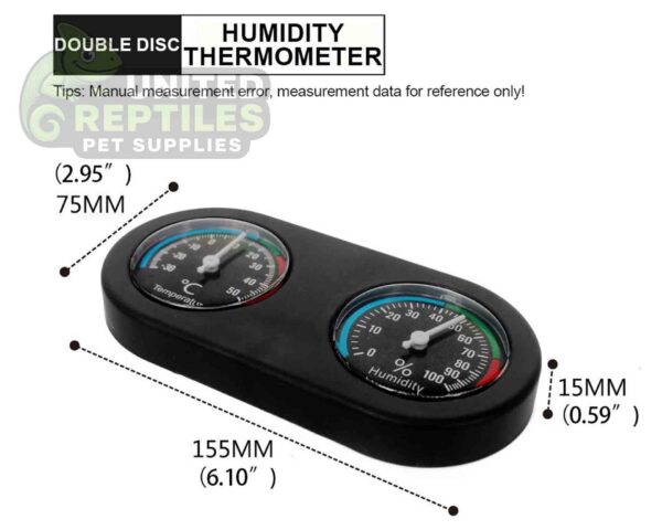 Double dial thermometer and hygrometer