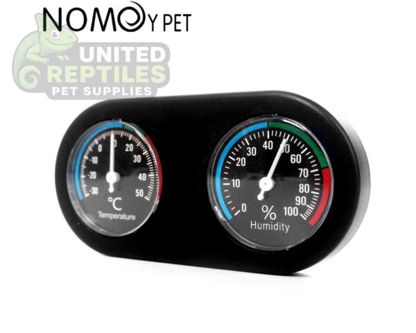 Double dial thermometer and hygrometer