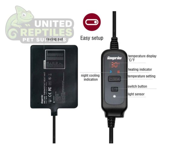 Giangarden HMT16 Deluxe Thermostat Heat Mat 30x20cm