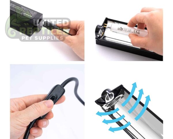 Giangarden T5 Fixture with 5.0 UVB Lamp