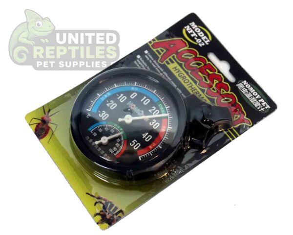 abstract hexagonal shape with lizard inside NFF-02 Thermometer & Hygrometer