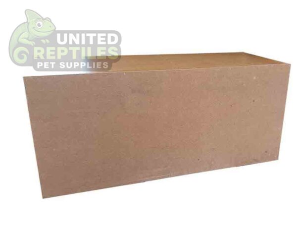 abstract hexagonal shape with lizard inside Oak Melamine Terrarium