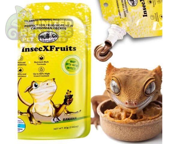 abstract hexagonal shape with lizard inside InsecXFruits 80g