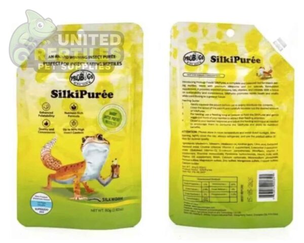 abstract hexagonal shape with lizard inside Silkipurée 80g