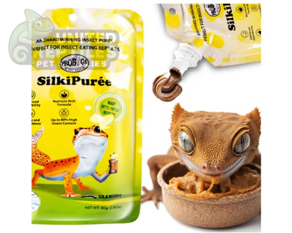 abstract hexagonal shape with lizard inside Silkipurée 80g