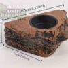 abstract hexagonal shape with lizard inside Gecko Feed Rock Magnetic Ledge