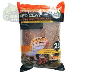 abstract hexagonal shape with lizard inside Giangarden CS17 RED CLAY REPTILE BEDDING PELLETS 2L