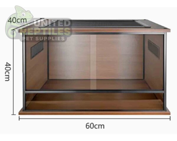 abstract hexagonal shape with lizard inside Mclanzoo Wooden Terrarium