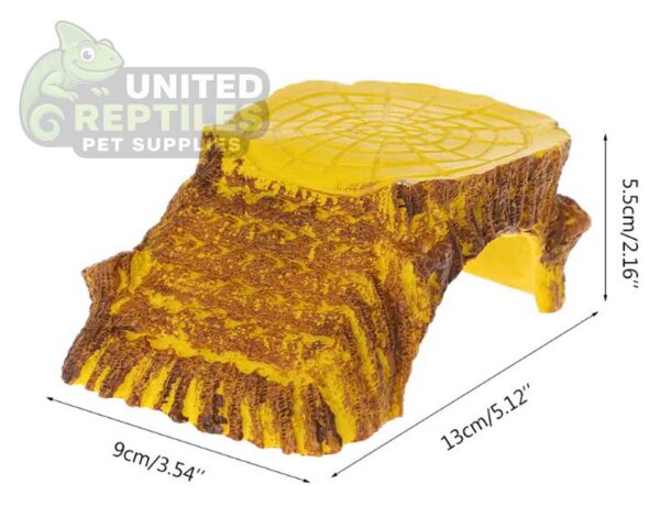 abstract hexagonal shape with lizard inside NS-29 Resin Hide Tree Stump