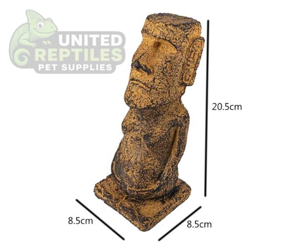abstract hexagonal shape with lizard inside NS-97 Ancient Easter Island Stone Head Statue