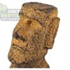 abstract hexagonal shape with lizard inside NS-97 Ancient Easter Island Stone Head Statue