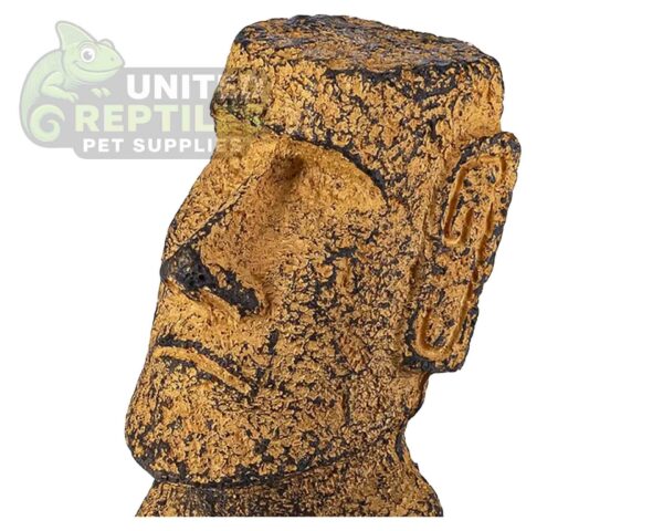 abstract hexagonal shape with lizard inside NS-97 Ancient Easter Island Stone Head Statue