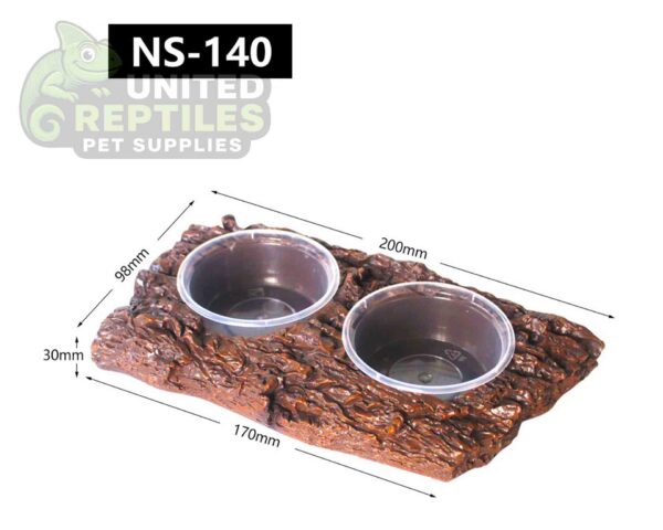 NS-140 Resin food and water double bowl