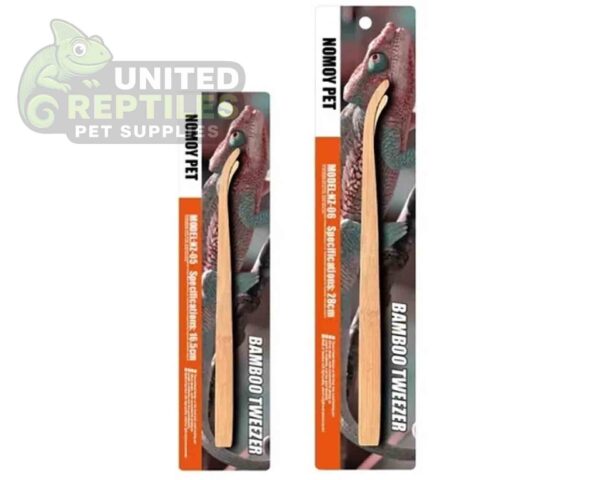 abstract hexagonal shape with lizard inside Feeding Tongs Bamboo