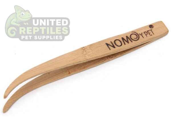 abstract hexagonal shape with lizard inside Feeding Tongs Bamboo