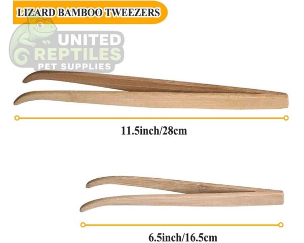 abstract hexagonal shape with lizard inside Feeding Tongs Bamboo