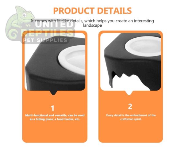 Reptile Plastic Cave with Bowl