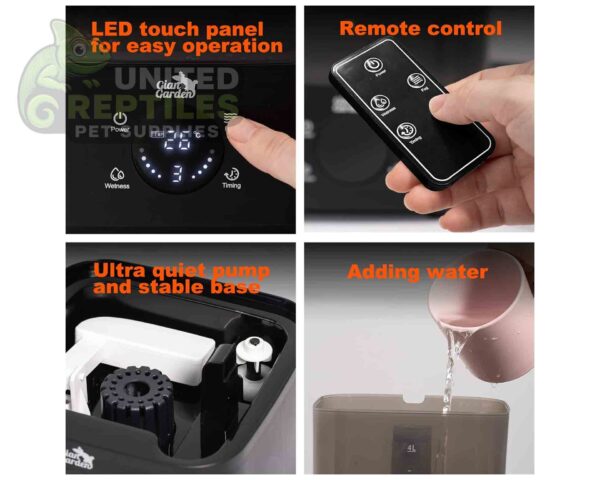 abstract hexagonal shape with lizard inside Reptile Fogger Mister Tank 4.5L