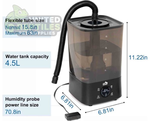 abstract hexagonal shape with lizard inside Reptile Fogger Mister Tank 4.5L