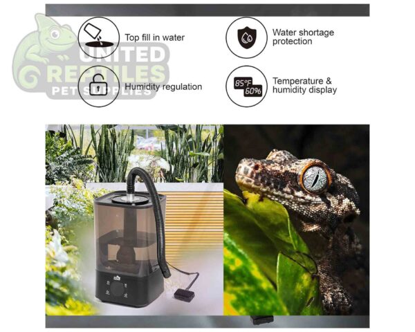 abstract hexagonal shape with lizard inside Reptile Fogger Mister Tank 4.5L