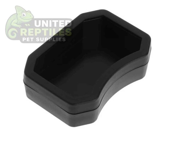 abstract hexagonal shape with lizard inside Plastic Food / Water Bowl for small Reptiles