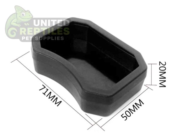 abstract hexagonal shape with lizard inside Plastic Food / Water Bowl for small Reptiles