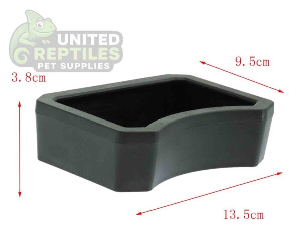 abstract hexagonal shape with lizard inside Plastic Food / Water Bowl for small Reptiles