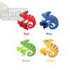 Squeaky Chameleon Rope Dog Toy (26cm) - Plush Chew & Tug Toy