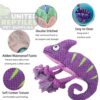 Squeaky Chameleon Rope Dog Toy (26cm) - Plush Chew & Tug Toy
