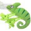 Squeaky Chameleon Rope Dog Toy (26cm) - Plush Chew & Tug Toy