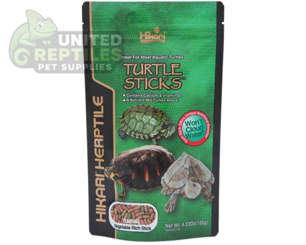 abstract hexagonal shape with lizard inside Hikari - Turtle Sticks 120g