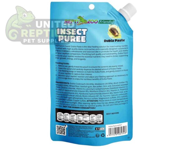 abstract hexagonal shape with lizard inside RZ Insect Puree Dubia Paste 80g