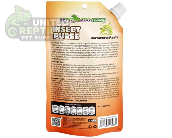 abstract hexagonal shape with lizard inside RZ Hornworm Insect Puree 80g