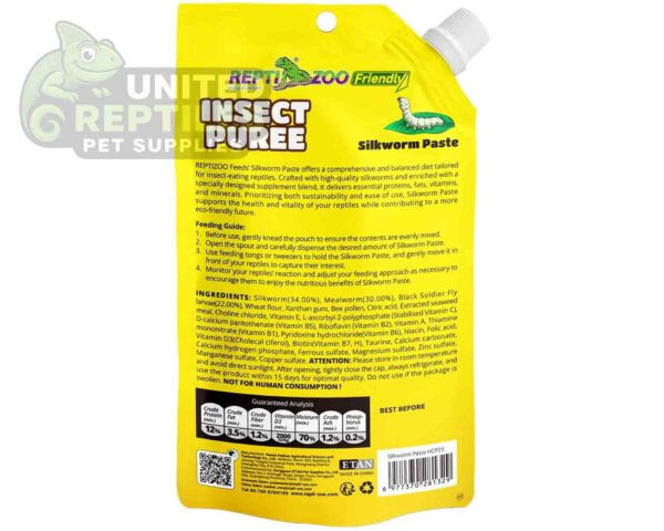 abstract hexagonal shape with lizard inside RZ Insect Puree Gecko Food, Silkworm Paste 80g
