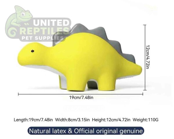 Latex Stegosaurus Dog Toy with Squeaker - Non-Toxic Natural Rubber (19cm)