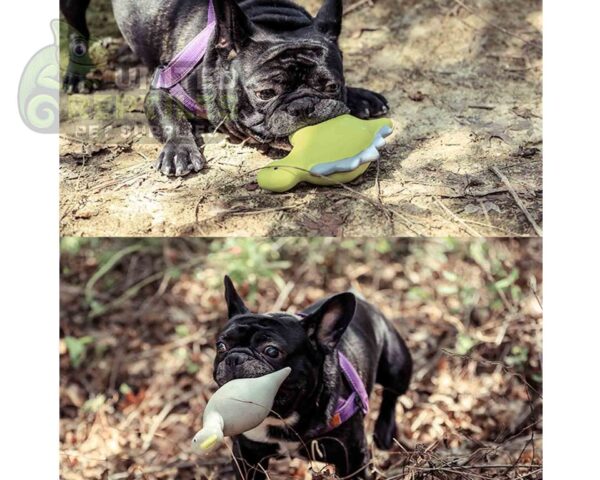 Latex T-Rex Dog Toy with Squeaker - Non-Toxic Natural Rubber (14cm)