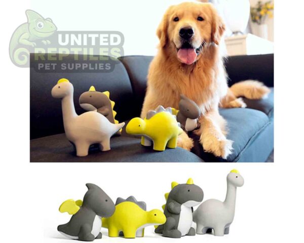 Latex T-Rex Dog Toy with Squeaker - Non-Toxic Natural Rubber (14cm)