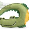 Plush & Squeaky Crocodile Dog Toy - Soft Suede Finish (20cm x 16cm)