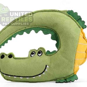 Plush & Squeaky Crocodile Dog Toy - Soft Suede Finish (20cm x 16cm)