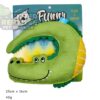 Plush & Squeaky Crocodile Dog Toy - Soft Suede Finish (20cm x 16cm)
