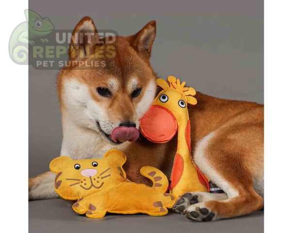 Plush & Squeaky Tiger Dog Toy - Soft Suede Finish (19.5cm x 13cm)